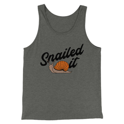 Snailed It Men/Unisex Tank Top Deep Heather | Funny Shirt from Famous In Real Life