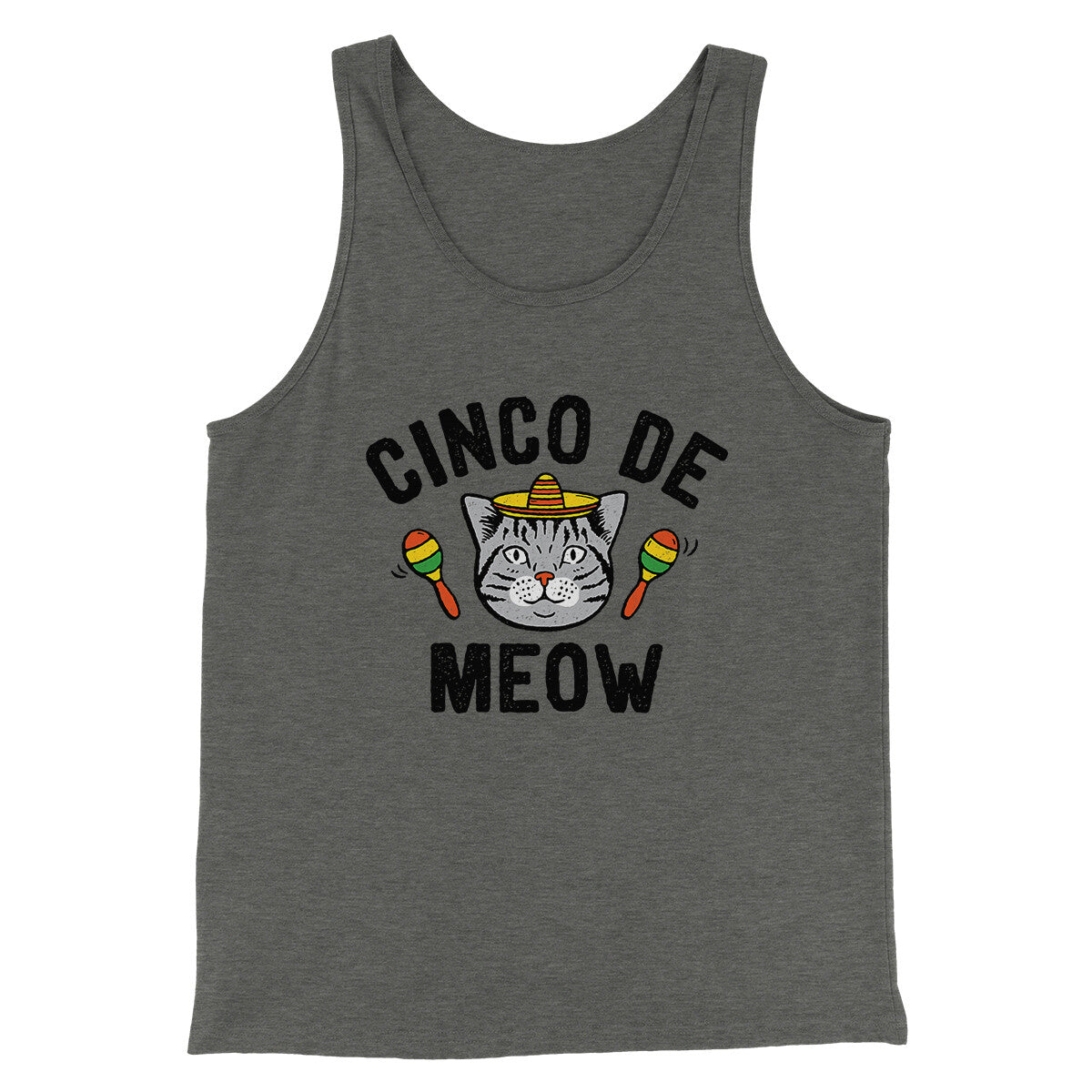 Cinco De Meow Men/Unisex Tank Top | Funny Shirt from Famous In Real Life