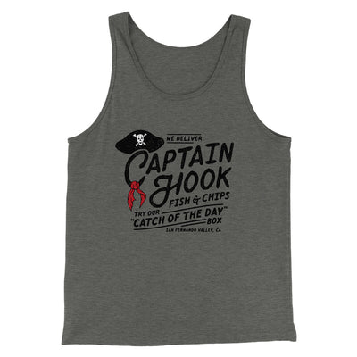 Captain Hook Fish And Chips Men/Unisex Tank Top Deep Heather | Funny Shirt from Famous In Real Life