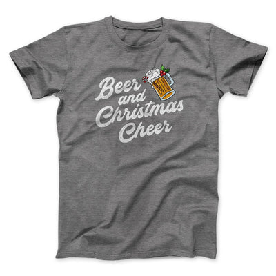 Beer And Christmas Cheer Men/Unisex T-Shirt Deep Heather | Funny Shirt from Famous In Real Life