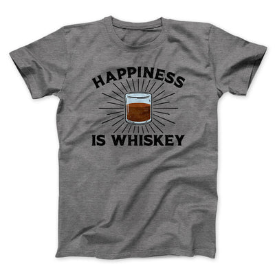 Happiness Is Whiskey Men/Unisex T-Shirt Deep Heather | Funny Shirt from Famous In Real Life