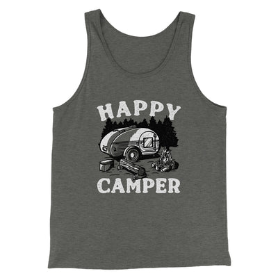 Happy Camper Men/Unisex Tank Top Deep Heather | Funny Shirt from Famous In Real Life