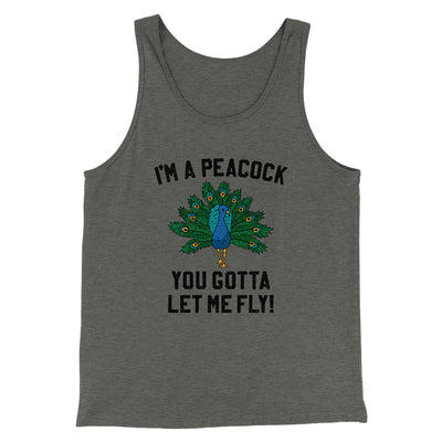 I'm A Peacock You Gotta Let Me Fly Funny Movie Men/Unisex Tank Top Deep Heather | Funny Shirt from Famous In Real Life