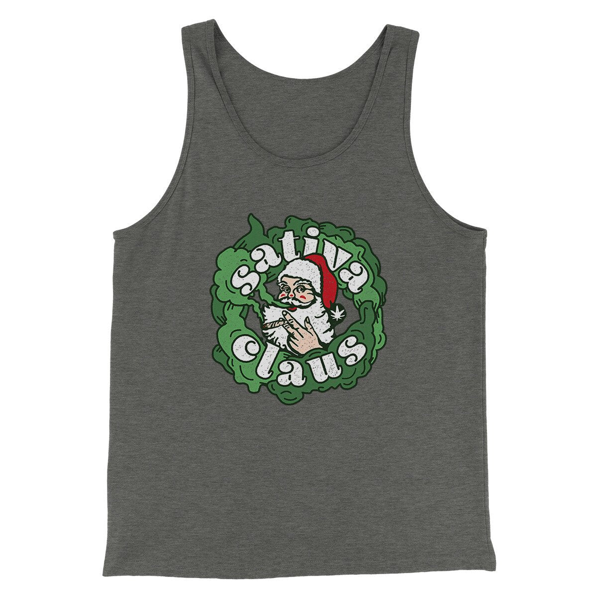 Sativa Claus Men/Unisex Tank Top | Funny Shirt from Famous In Real Life