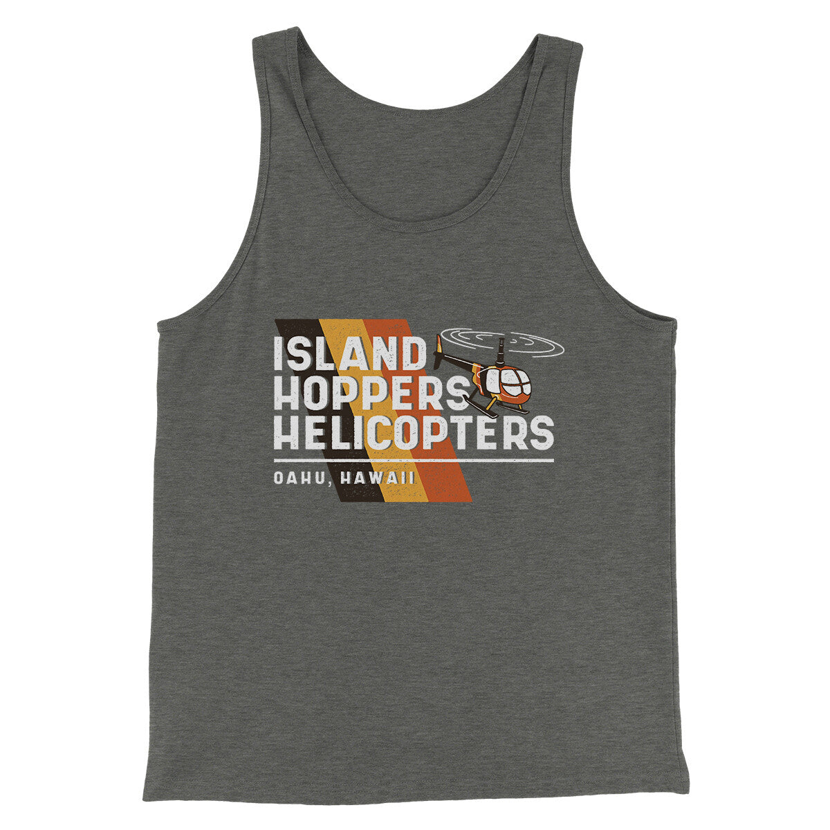 Island Hoppers Helicopters Men/Unisex Tank Top | Funny Shirt from Famous In Real Life