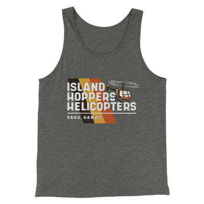 Island Hoppers Helicopters Men/Unisex Tank Top Deep Heather | Funny Shirt from Famous In Real Life