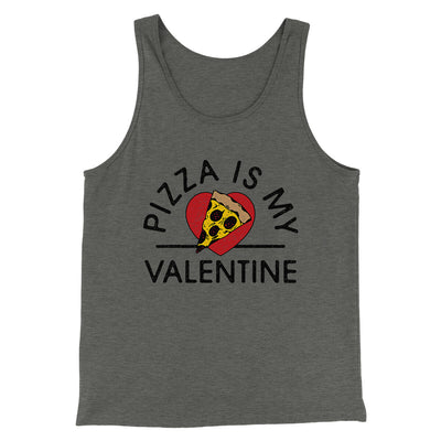 Pizza Is My Valentine Men/Unisex Tank Top Deep Heather | Funny Shirt from Famous In Real Life