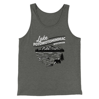 Lake Potowotominimac Funny Movie Men/Unisex Tank Top Deep Heather | Funny Shirt from Famous In Real Life