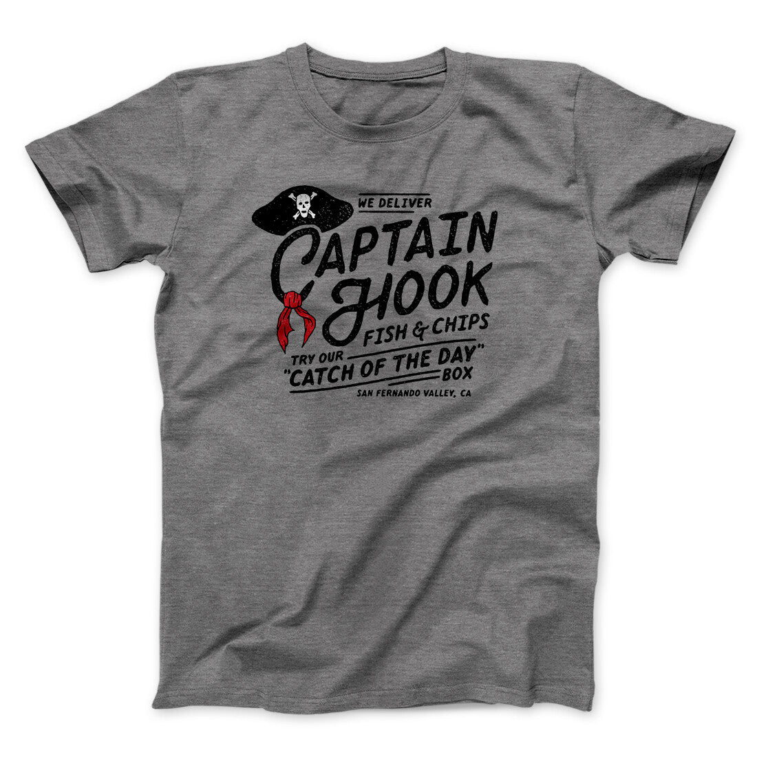 Captain Hook Fish And Chips Funny Movie Men/Unisex T-Shirt Deep Heather | Funny Shirt from Famous In Real Life