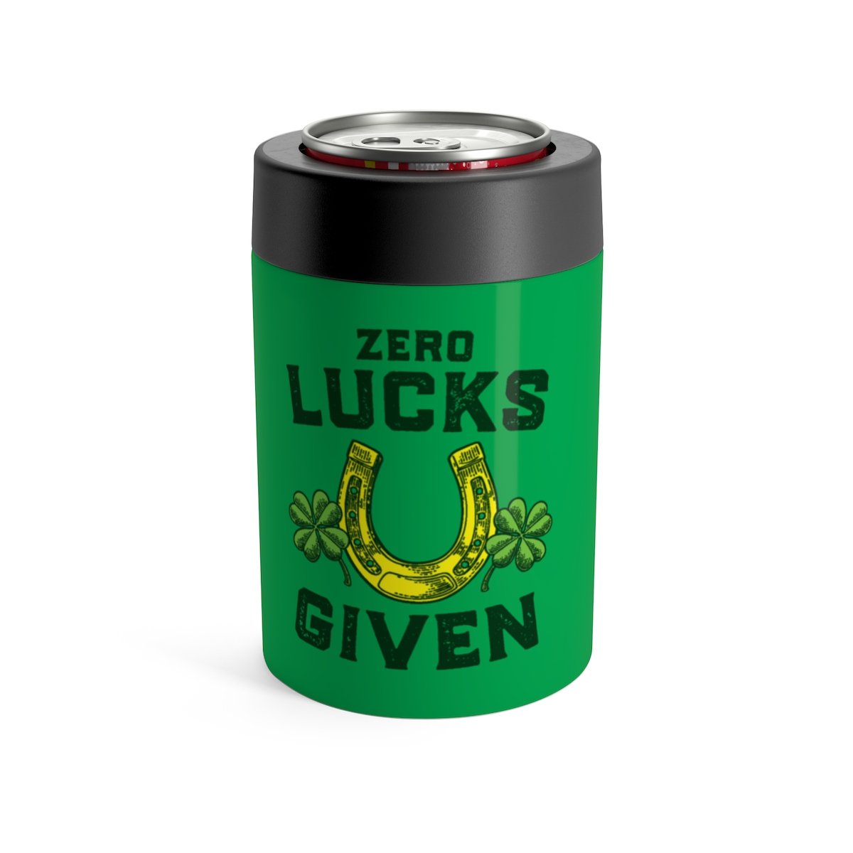 Zero Lucks Given Can Cooler 12oz | Funny Shirt from Famous In Real Life