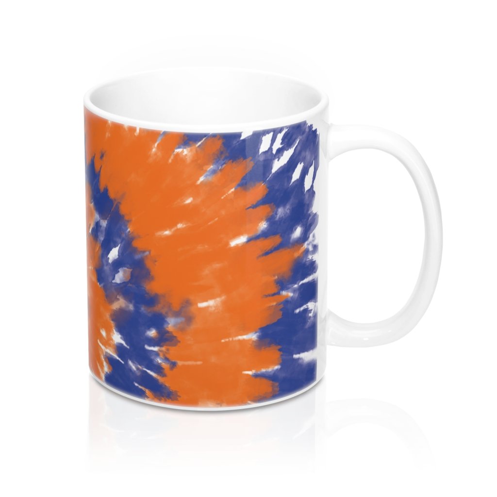 Blue & Orange Tie Dye Coffee Mug | Funny Shirt from Famous In Real Life