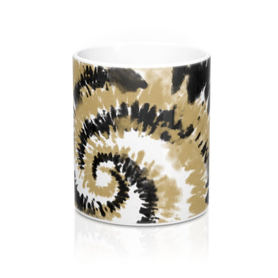 Black & Gold Tie Dye Coffee Mug 11oz | Funny Shirt from Famous In Real Life