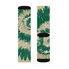 Green & Gold Tie Dye Adult Crew Socks M | Funny Shirt from Famous In Real Life