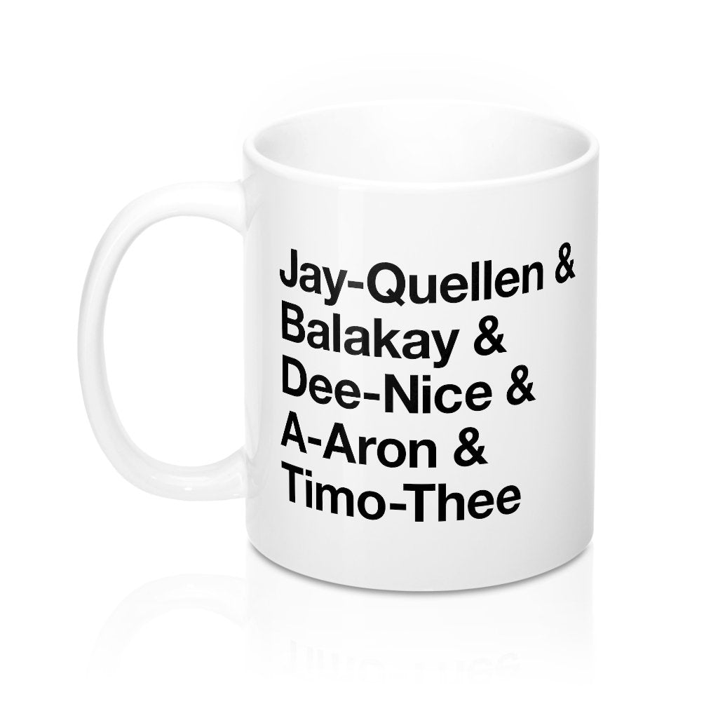 Substitute Teacher Names Coffee Mug | Funny Shirt from Famous In Real Life