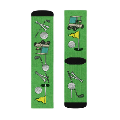 Golfing Adult Crew Socks M | Funny Shirt from Famous In Real Life