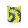 Green & Yellow Tie Dye Coffee Mug 11oz | Funny Shirt from Famous In Real Life