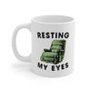 Resting My Eyes Coffee Mug 11oz | Funny Shirt from Famous In Real Life