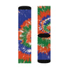 Blue, Orange, & Green Tie Dye Adult Crew Socks M | Funny Shirt from Famous In Real Life