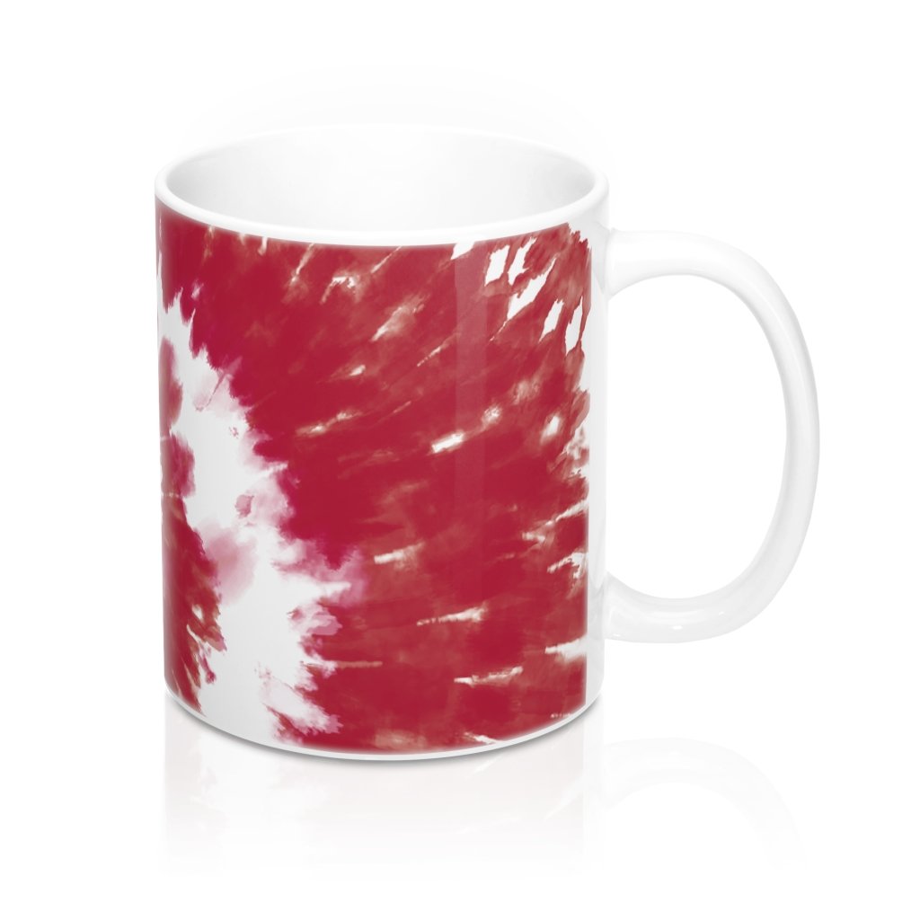 Maroon & White Tie Dye Coffee Mug | Funny Shirt from Famous In Real Life