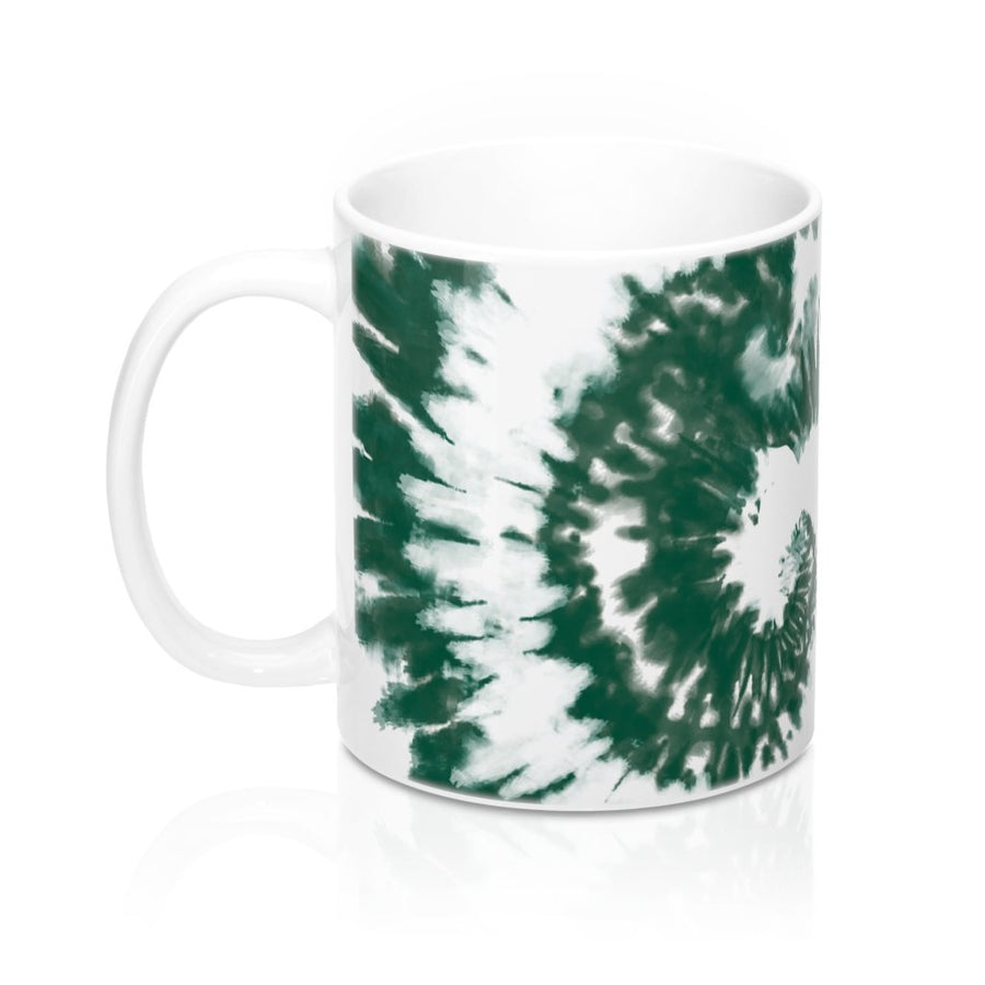 Green & White Tie Dye Coffee Mug 11oz | Funny Shirt from Famous In Real Life