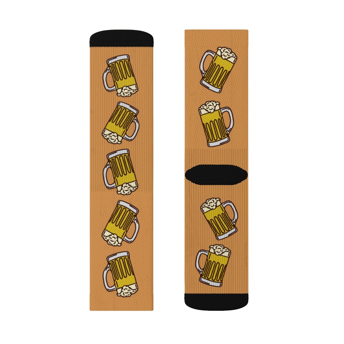 Beer Mugs Adult Crew Socks | Funny Shirt from Famous In Real Life