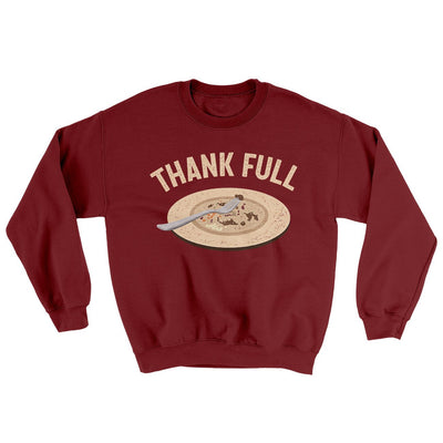 Thank Full Ugly Sweater Garnet | Funny Shirt from Famous In Real Life