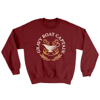 Gravy Boat Captain Ugly Sweater Garnet | Funny Shirt from Famous In Real Life