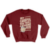 Hey, Careful Man, There’s A Beverage Here Ugly Sweater Garnet | Funny Shirt from Famous In Real Life