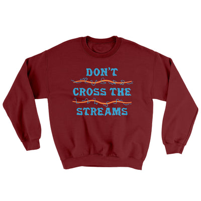 Don't Cross Streams Ugly Sweater Garnet | Funny Shirt from Famous In Real Life