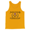 Jackie Chiles Attorney At Law Men/Unisex Tank Top Gold | Funny Shirt from Famous In Real Life