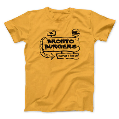 Bronto Burgers Men/Unisex T-Shirt Gold | Funny Shirt from Famous In Real Life