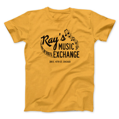 Rays Music Exchange Funny Movie Men/Unisex T-Shirt Gold | Funny Shirt from Famous In Real Life