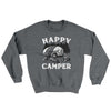 Happy Camper Ugly Sweater Graphite Heather | Funny Shirt from Famous In Real Life
