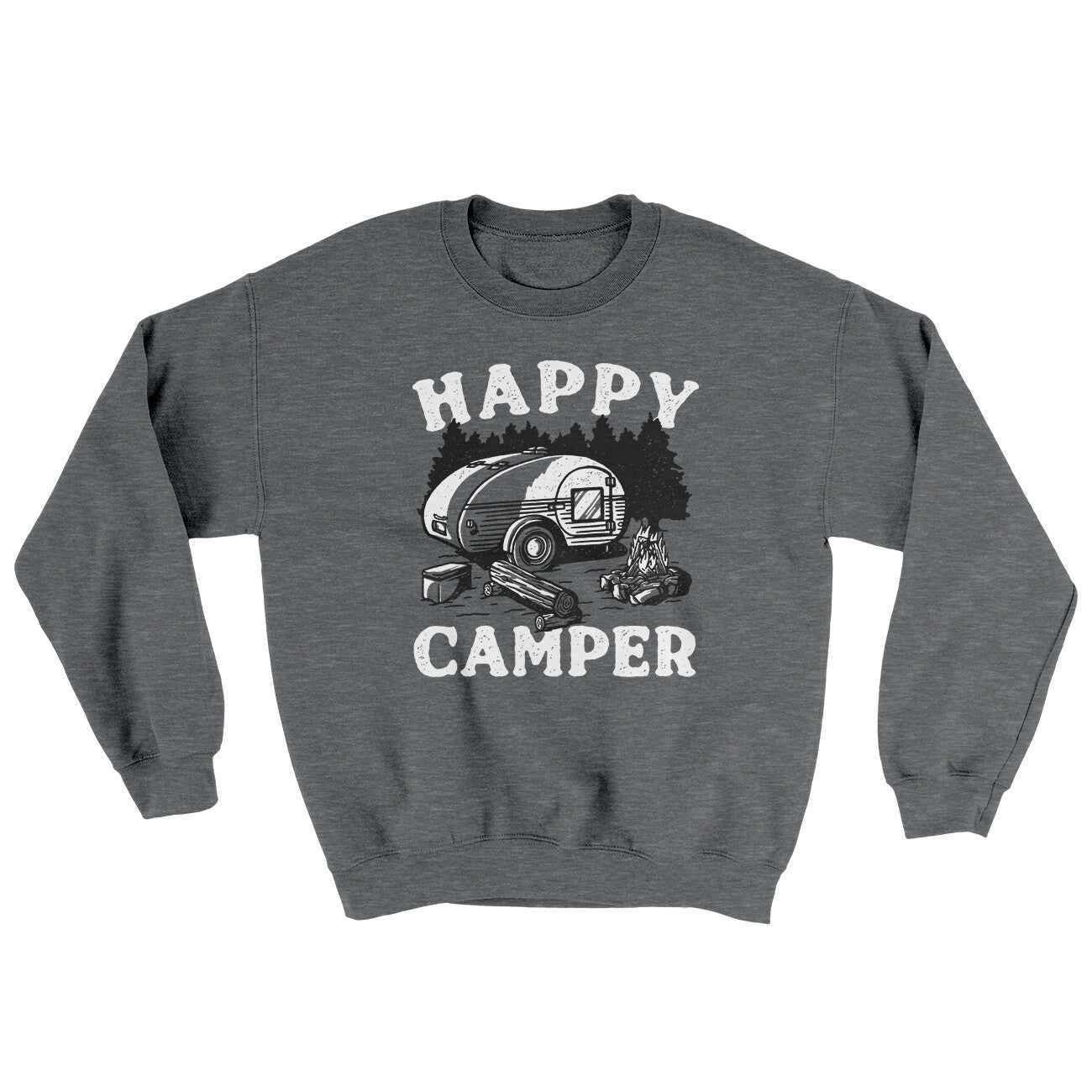 Happy Camper Ugly Sweater | Funny Shirt from Famous In Real Life