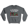 To The Window, To The Wall, ’Til Santa Decks Them Halls Ugly Sweater Graphite Heather | Funny Shirt from Famous In Real Life