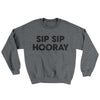 Sip Sip Hooray Ugly Sweater Graphite Heather | Funny Shirt from Famous In Real Life
