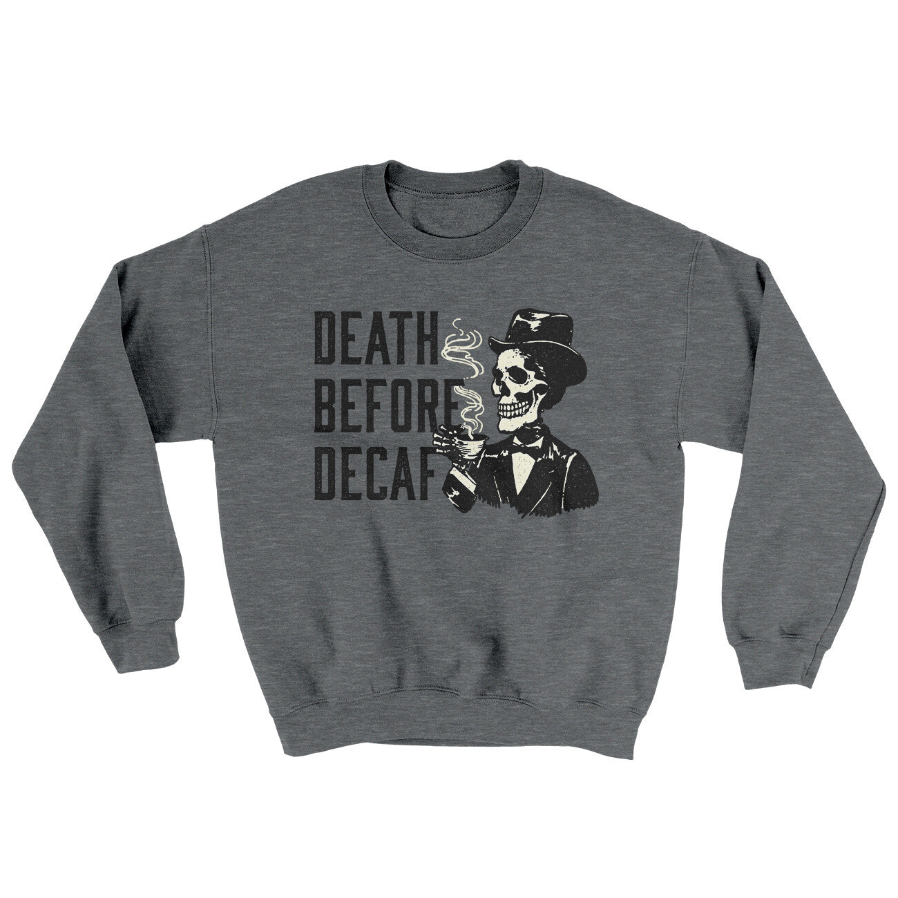 Death Before Decaf Ugly Sweater | Funny Shirt from Famous In Real Life