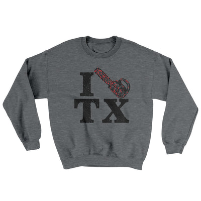 I Chainsaw Texas Ugly Sweater Graphite Heather | Funny Shirt from Famous In Real Life
