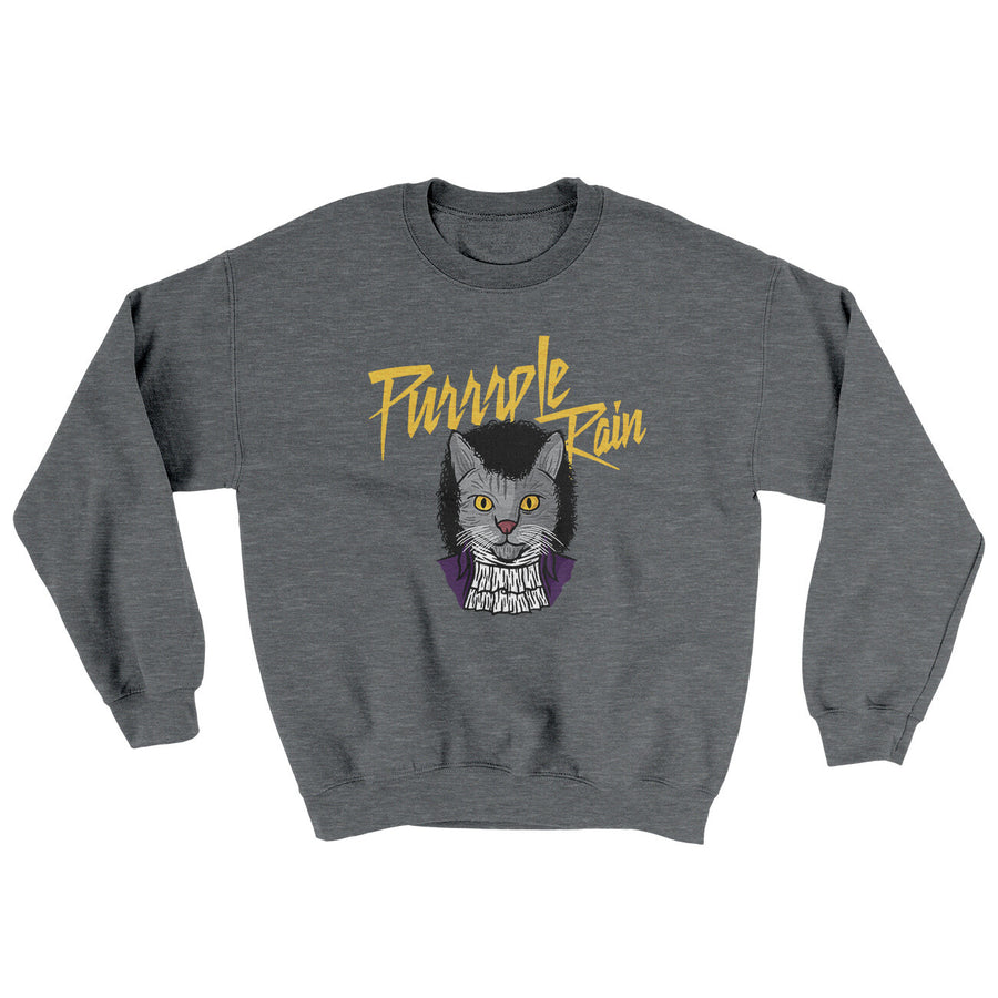 Purrrple Rain Ugly Sweater | Funny Shirt from Famous In Real Life