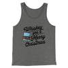Whiskey You A Merry Christmas Men/Unisex Tank Top Grey TriBlend | Funny Shirt from Famous In Real Life