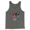 Bowie Cat Men/Unisex Tank Top Grey TriBlend | Funny Shirt from Famous In Real Life
