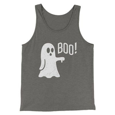 Boo - Ghost Men/Unisex Tank Top Grey TriBlend | Funny Shirt from Famous In Real Life