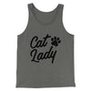 Cat Lady Men/Unisex Tank Top Grey TriBlend | Funny Shirt from Famous In Real Life