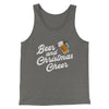 Beer And Christmas Cheer Men/Unisex Tank Top Grey TriBlend | Funny Shirt from Famous In Real Life