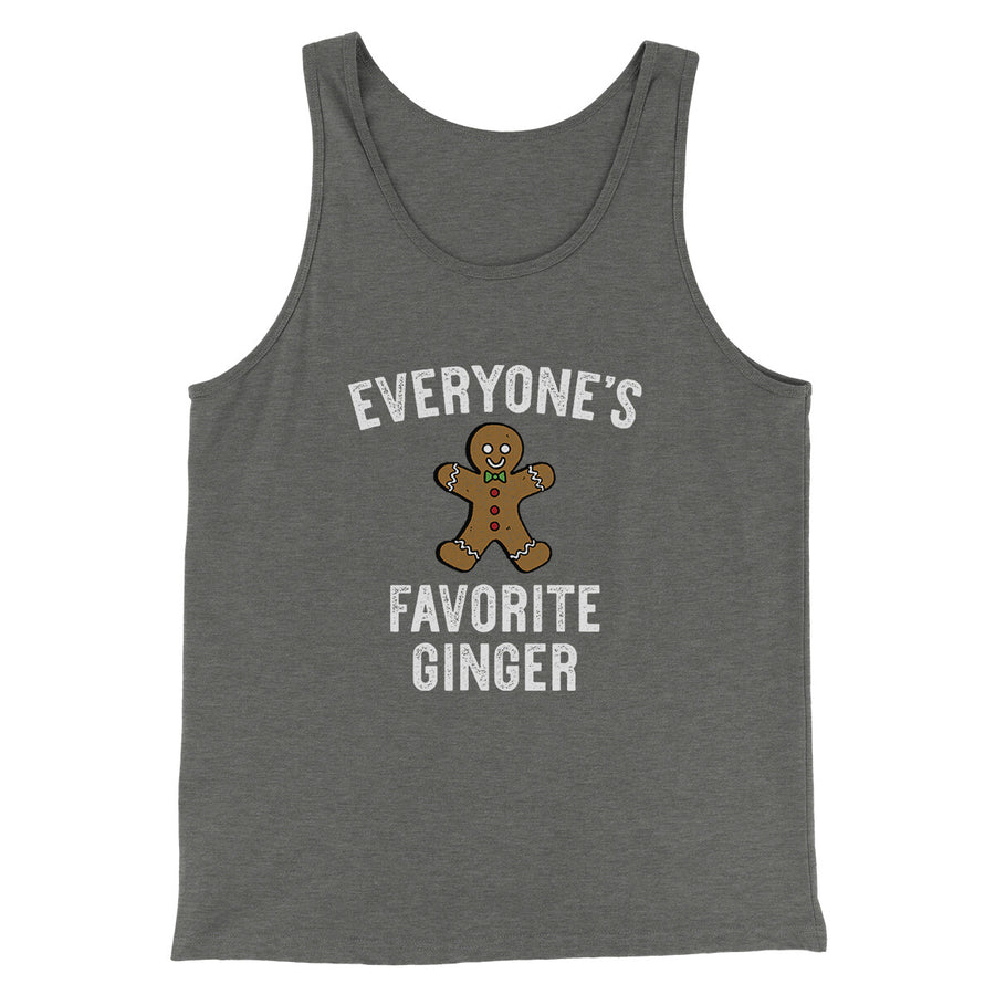 Everyone’s Favorite Ginger Men/Unisex Tank Top Grey TriBlend | Funny Shirt from Famous In Real Life