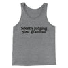 Silently Judging Your Grammar Funny Men/Unisex Tank Top Grey TriBlend | Funny Shirt from Famous In Real Life