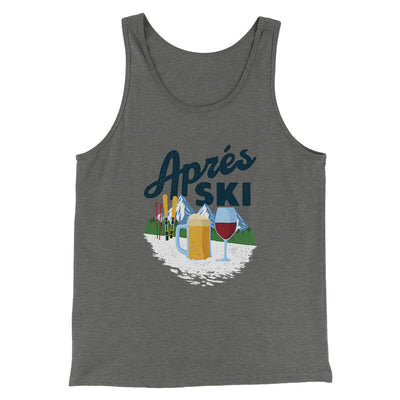 Aprés Ski Men/Unisex Tank Top Grey TriBlend | Funny Shirt from Famous In Real Life