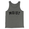 Moist Funny Men/Unisex Tank Top Grey TriBlend | Funny Shirt from Famous In Real Life
