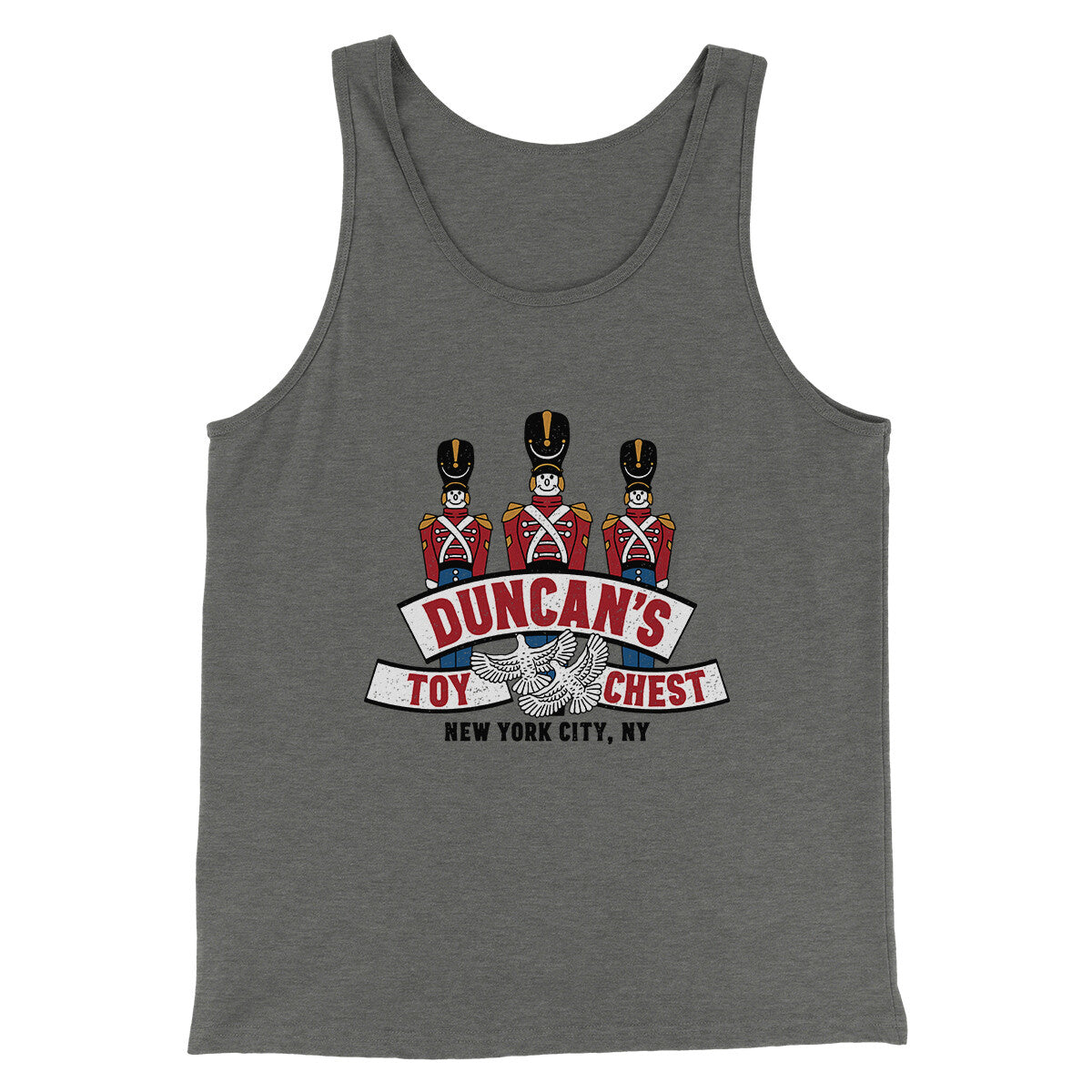 Duncan’s Toy Chest Funny Movie Men/Unisex Tank Top Grey TriBlend | Funny Shirt from Famous In Real Life