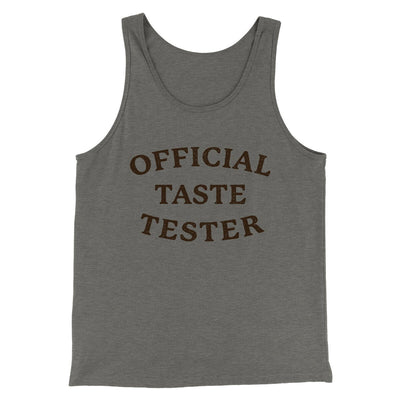 Official Taste Tester Funny Thanksgiving Men/Unisex Tank Top Grey TriBlend | Funny Shirt from Famous In Real Life